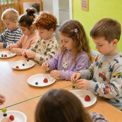Własny ogród przedszkola Kinderki i aktywności dzieci na świeżym powietrzu